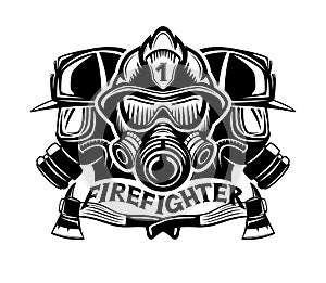 Firefighters sign on a white.