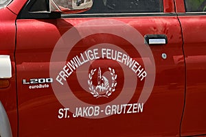 Firefighters on work on forest fireblaze