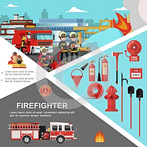 Firefighting Colorful Template