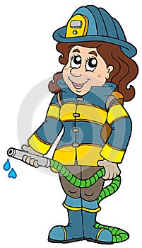 Firefighting girl