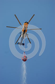 Firefighting by helicopter in Rhodes