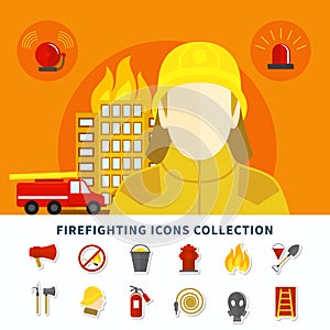 Firefighting Icons Collection