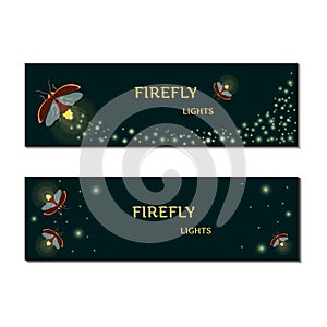 Firefly bug banner set