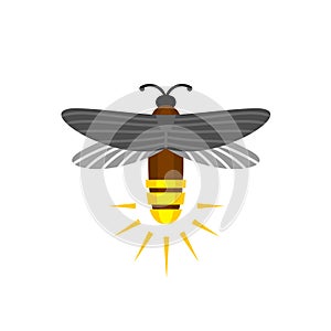 Firefly isolated cartoon vector logo