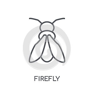 Firefly linear icon. Modern outline Firefly logo concept on whit