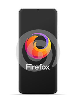 Firefox logo icon on smartphone screen