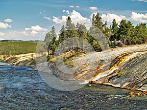 Firehole River Flowing Through Yellowstone National Park