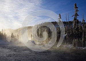 FIREHOLE RIVER MORNING WINTER