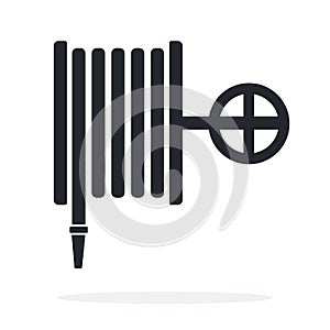 Firehose vector icon flat isolated