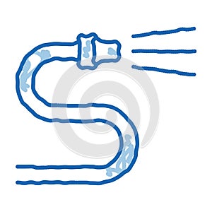 Firehose Water Spray doodle icon hand drawn illustration