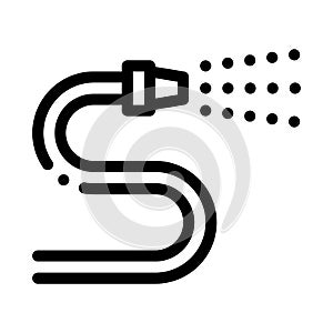 Firehose Water Spray Icon Outline Illustration