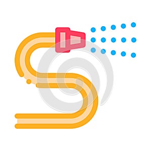 Firehose Water Spray Icon Outline Illustration