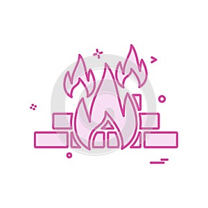 Fireicon design vector