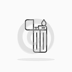 Firelighter icon. Outline linear style