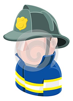 Fireman Avatar People Icon