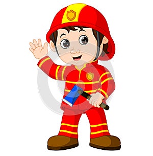 Fireman with axe