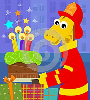 Fireman Birthday Card
