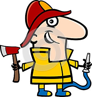Fireman cartoon illustration