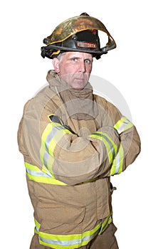 Fireman Emergency Rescue First Responder Isolated photo
