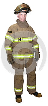 Fireman Emergency Rescue First Responder Isolated