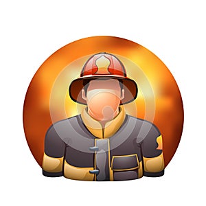 Fireman with fire