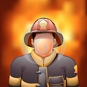 Fireman with fire