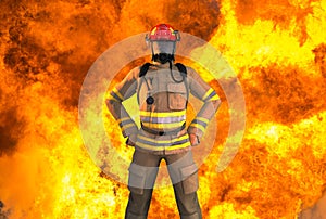 Fireman, Firefighter, First Responder, Fire, Explosion photo