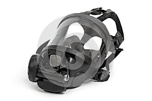 Fireman gas mask isolated on white background