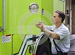 Fireman getting ready