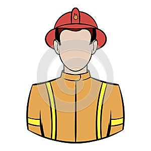 Fireman icon cartoon