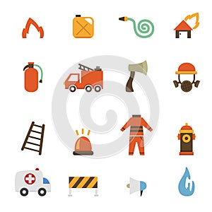 Fireman icons vector