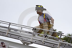 Fireman on ladder