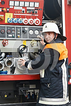 Fireman portrait on duty