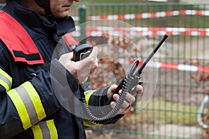 Fireman spark with radios set