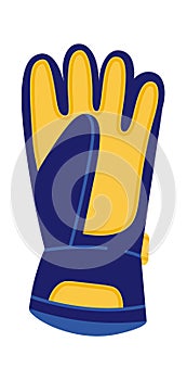 Fireman uniform flat icon Firefighter gear Protective glove