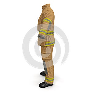 Fireman Uniform Isolated 3D Illustration On White Background