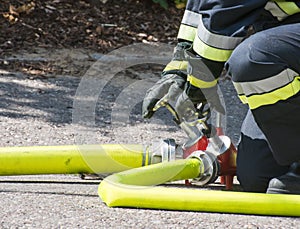 Fireman at work