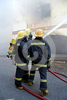Firemen Fighting Fire