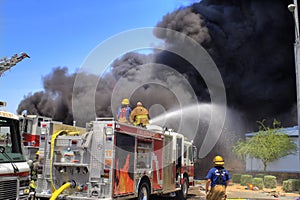 Firemen on a Fire truck