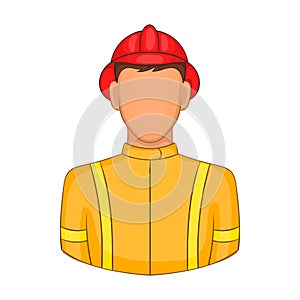 Firemen icon in cartoon style