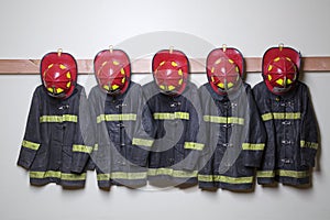 Firemen suits and helmets