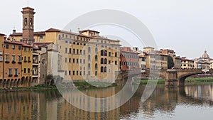 Firence Italy river bridges and Houses