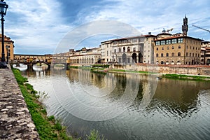 Firenze, Arno and Ponte Vecchio. Tuscany, Italy