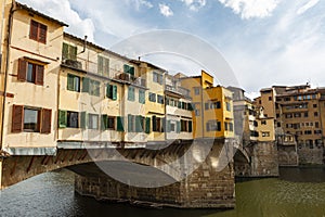 Firenze cityscape. Ponte Vecchio bridge, Tuscany, Italy.