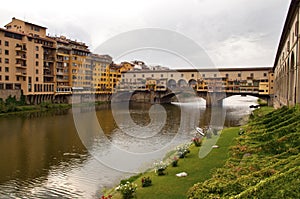 Firenze - Italy - Arno river and Ponte vecchio photo