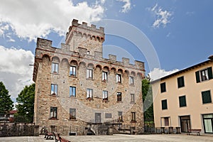 Firenzuola, Florence, Tuscany, Italy: the ancient fortress Palazzo Pretorio, seat of the town hall