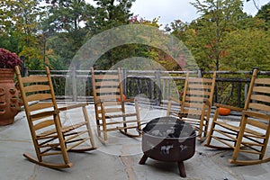 Firepit and chairs