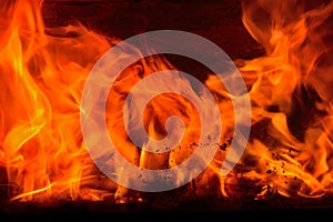 fireplace, blazing fire