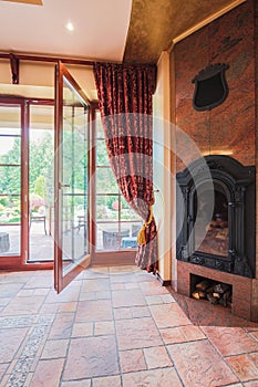 Fireplace in exclusive residence