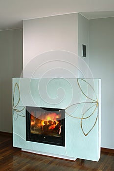 Fireplace with Glass Surround